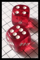 Dice : Dice - 6D Pipped - Red Transparent with White Pips - FA collection buy Dec 2010
